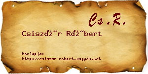 Csiszár Róbert névjegykártya